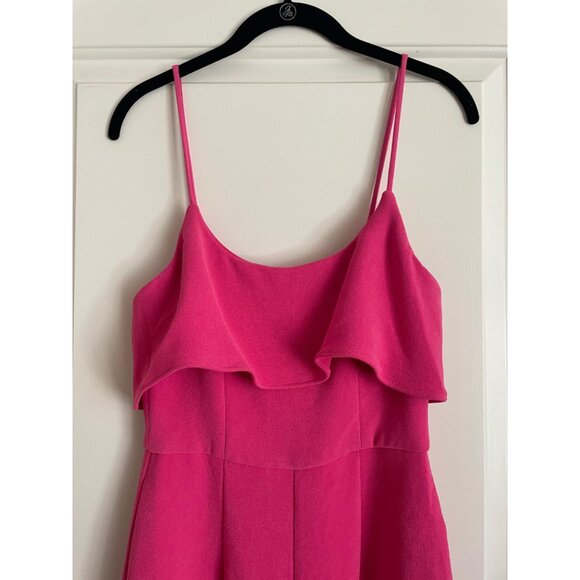 NWT Elliatt Witness Jumpsuit Pink Crepe Sleeveless Straight Leg XS Barbiecore - Picture 4 of 7